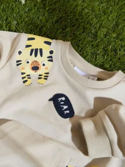 Name It lasten college, NBMHACK LS LIGHT SWEAT UNB Vaalea Beige