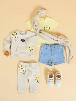 Name It lasten college, NBMHACK LS LIGHT SWEAT UNB Vaalea Beige