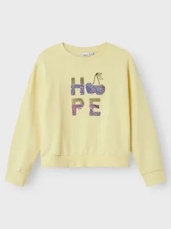 Name It lasten college, NKFTEKA LS REG SWEAT Keltainen