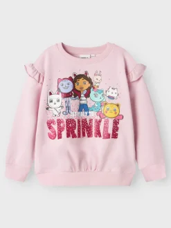 Name It lasten college, NMFNERA GABBY REG SWEAT Vaaleanpunainen