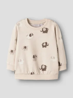 Name It lasten collegepaita, NBNOHAPI LS SWEAT BRU Beige