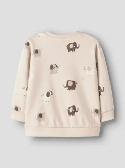 Name It lasten collegepaita, NBNOHAPI LS SWEAT BRU Beige