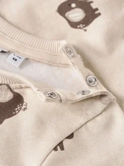 Name It lasten collegepaita, NBNOHAPI LS SWEAT BRU Beige