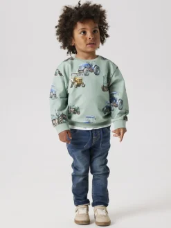 Name It lasten collegepusero, NMMLUDVIG SWEATSHIRT Vaaleanvihreä