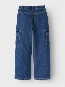 Name It lasten farkut, NKFROSE HW WIDE CARGO JEANS Indigo