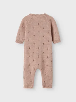 Name It Lasten haalari, NBFWRILLA WOOL LS KNIT SUIT Vaaleanpunainen