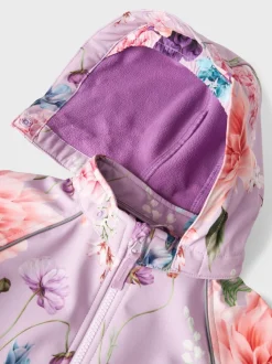 Name It Lasten Haalari, NMF ALFA08 SOFTSHELL SUIT MULTI FLOWER Liila