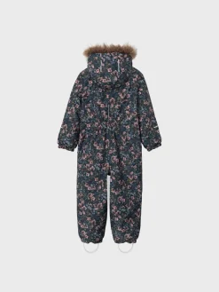 Name It lasten haalari, NMFSNOW10 SUIT MELODY FLOWER Sininen Kuosi