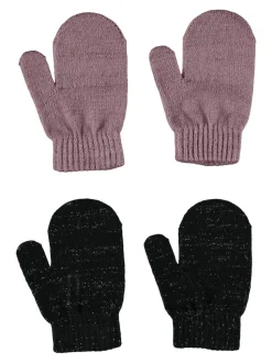 Name It Lasten Hanskat 2-Pack, NMFMAGIC GLITTER MITTENS 2PACK Monivärinen Kuosi