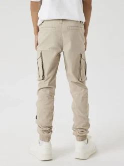 Name It Lasten Housut, Bamgo Reg Twill Ruskeanharmaa