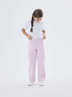Name It Lasten Housut, NKFROSE WIDE TWI PANT Pinkki