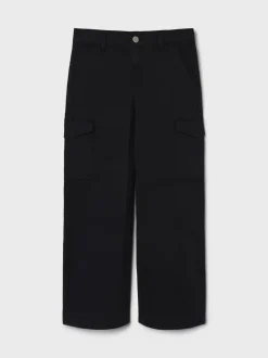 Name It lasten housut, NKFROSE WIDE TWILL CARGO 8101 Musta