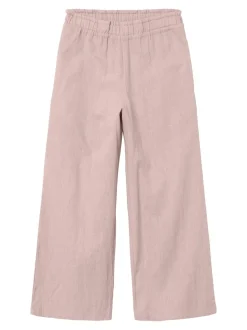 Name It lasten housut, NKFFALINNEN WIDE PANT Vaaleanpunainen