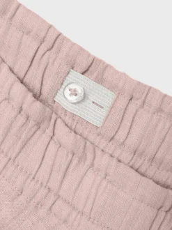 Name It lasten housut, NKFFALINNEN WIDE PANT Vaaleanpunainen