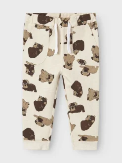 Name It lasten housut, NMMRASMUS REG SWEAT PANT Valkopohjainen Kuosi