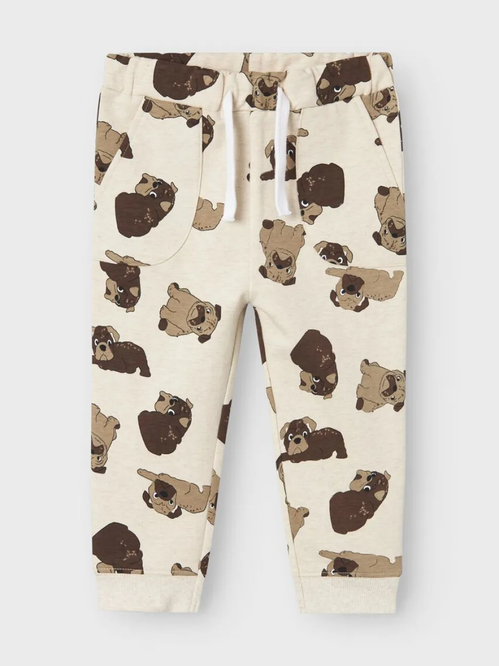 Name It lasten housut, NMMRASMUS REG SWEAT PANT Valkopohjainen Kuosi