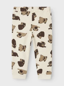 Name It lasten housut, NMMRASMUS REG SWEAT PANT Valkopohjainen Kuosi