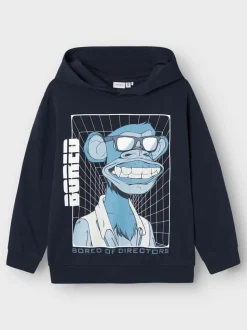 Name It lasten huppari, NKMNOBEL BOREDOFD REG SWEAT Tummansininen