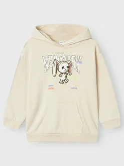 Name It lasten huppari, NKFSAKKO LS RLX LONF SWEAT Beige