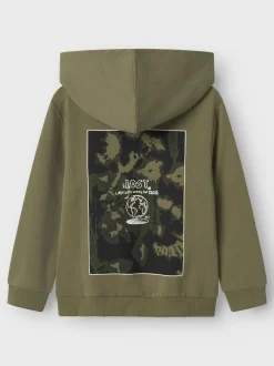 Name It Lasten Huppari, NKMBANDO LS LOOSE SWEAT Armeijanvihreä