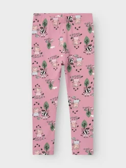 Name It lasten leggingsit, NMFORDAMA PEPPAPIG LEGGING Vaaleanpunainen Kuosi