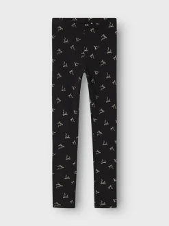 Name It lasten leggingsit, NKFVIVIAN AOP LEGGING Musta Kuosi