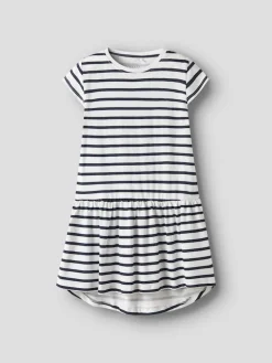 Name It lasten mekko, NKFVIGGA CAPSL DRESS Raidallinen Valkoinen