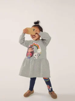 Name It lasten mekko, NMFAMMA GABBY SWE DRESS Vaaleanharmaa