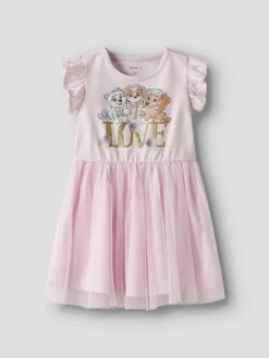 Name It lasten mekko, NMFMEBBA PAWPATROL SS TULLE DRESS CPLG Vaaleanpunainen