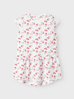 Name It Lasten Mekko, NMFVIGGA CAPSL DRESS Valkopohjainen Kuosi