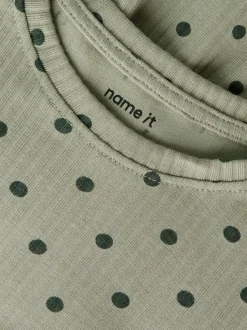 Name It lasten mekko NMFVEMMA LS DRESS, vaaleanvihreä