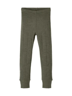 Name It Lasten Merinovilla Välihousut NMMWANG WOOL NEEDLE LONGJOHN NOOS Tummanvihreä