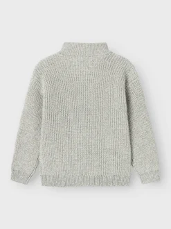 Name It Lasten Neulepusero, NMMSAFALLE LS KNIT Vaaleanharmaa