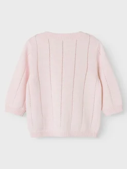 Name It lasten neuletakki, NBFHEYDI LS KNIT CARDIGAN Vaaleanpunainen