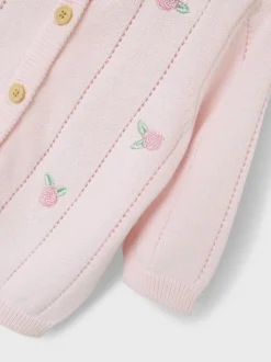 Name It lasten neuletakki, NBFHEYDI LS KNIT CARDIGAN Vaaleanpunainen