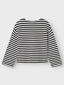 Name It lasten paita, NKFSIMMA LS REG TOP Raidallinen Musta