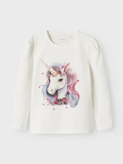 Name It lasten paita, NMFKRULLE LS TOP Valkoinen