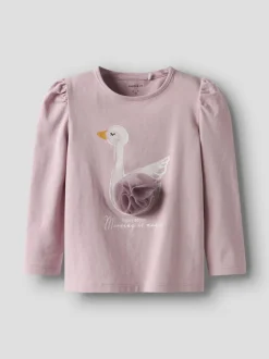 Name it lasten paita NMFSWANA LS TOP, vaaleanpunainen