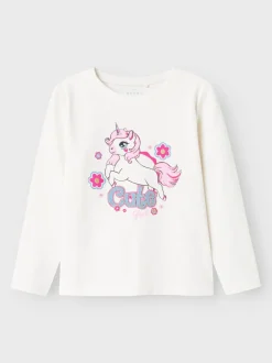 Name It Lasten Paita, NMFVIZ LS TOP Luonnonvalkoinen