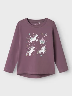 Name It Lasten Paita, NMFVIZ LS TOP Luumunpunainen