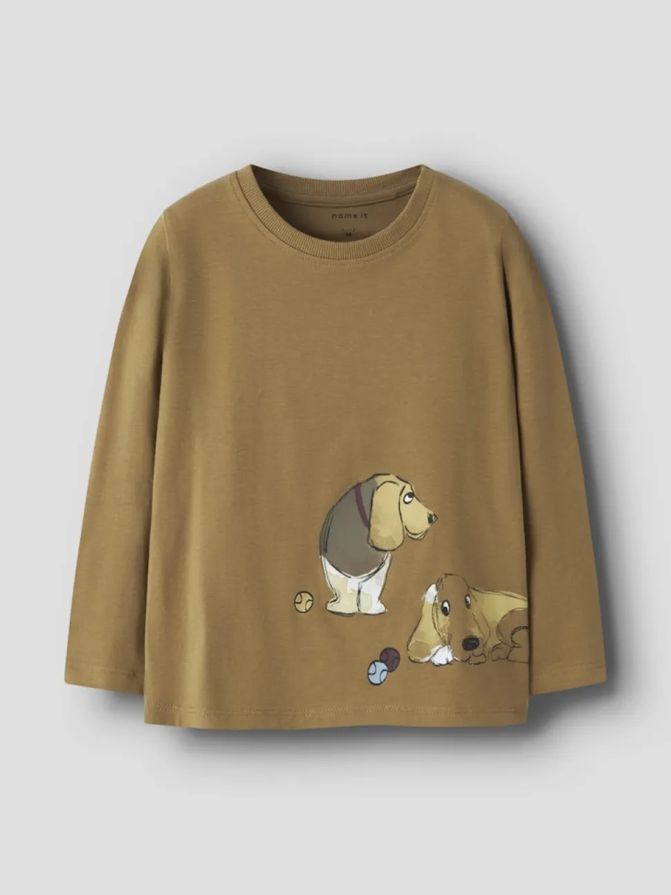 Name It lasten paita, NMMKNUD LS TOP Keskiruskea