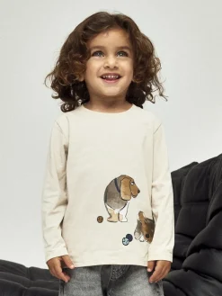 Name It lasten paita, NMMKNUD LS TOP Beige