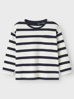 Name It lasten paita, NMMLEROY LS RLX TOP Raidallinen Sininen