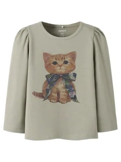 Name It lasten pitkähihainen paita NMFBOLORAS LS TOP, vaaleanvihreä