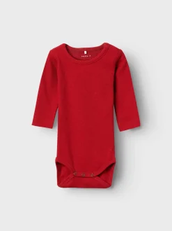 Name It lasten pitkähihaine body, NBNKAB LS BODY Punainen
