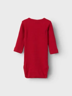 Name It lasten pitkähihaine body, NBNKAB LS BODY Punainen