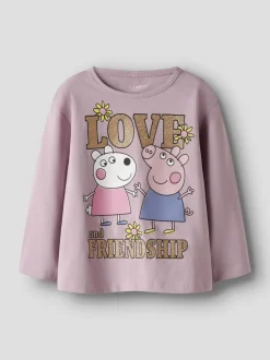 Name It lasten pitkähihainen paita NMFDADA PEPPA LS NREG TOP, vaaleanpunainen