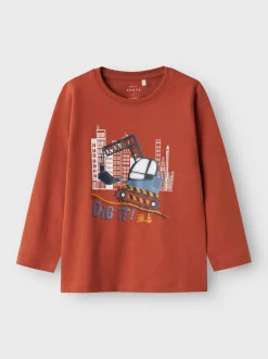 Name It Lasten Pitkähihainen, NMMVICTOR LS TOP Kaakaonruskea