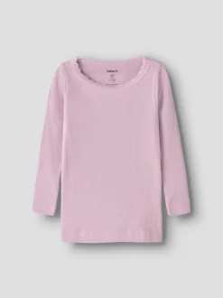 Name It Lasten Pitkähihainen Paita NMFKAB LS TOP NOOS, vaaleanpunainen