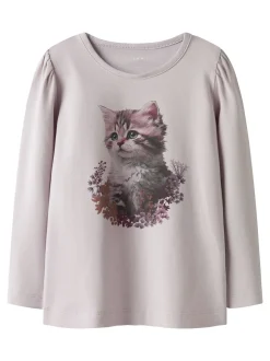 Name It lasten pitkähihainen paita NMFBOLORAS LS TOP, vaalea lila